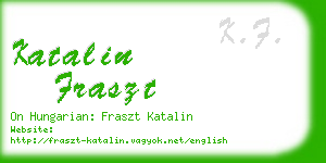 katalin fraszt business card